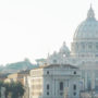 View of St. Peter's Basilica at Vatican from River
