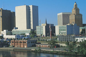 File Photo of Newawk Skyline and River, Adapted From Image at cdc.gov