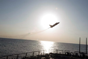 File Photo of Russian Fighter Jet Buzzing U.S. Naval Vessel