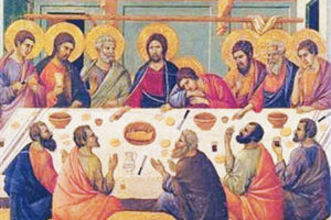 Last Supper by Duccio, adapted from image at openi.nlm.nih.gov
