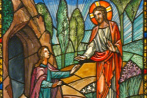 Jesus and Mary Magdalene After Resurrection, adapted from image at loc.gov