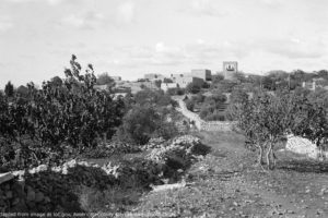 Image of Town Associated with Historical Emmaus, adapted from image at loc.gov attributed to American Colony (Jerusalem). Photo Dept.,