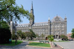 File Photo of Georgetown University's Heal Hall, adapted from image at nasa.gov