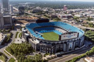 Library of Congress file photo of Bank of America Stadium in Charlotte, NC, with attribution to Highsmith, Carol M., 1946- Carol M. Highsmith Archive. - https://www.loc.gov/item/2017880224/