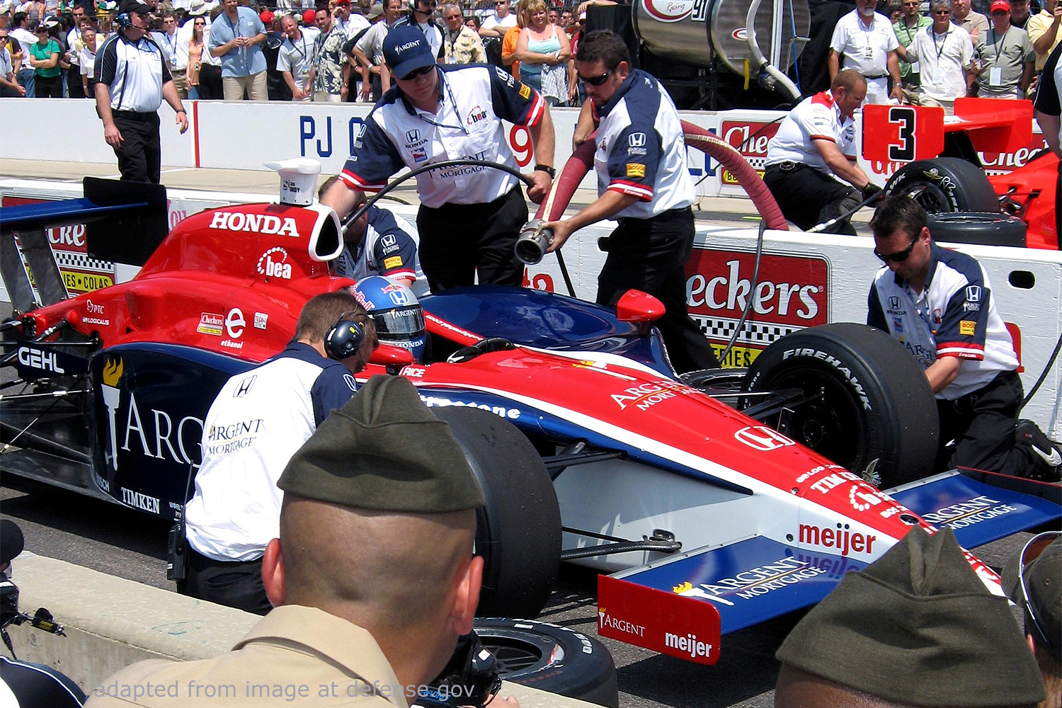 Race Car in Pits File Photo