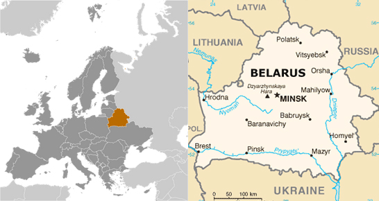 Belarus Map and Environs