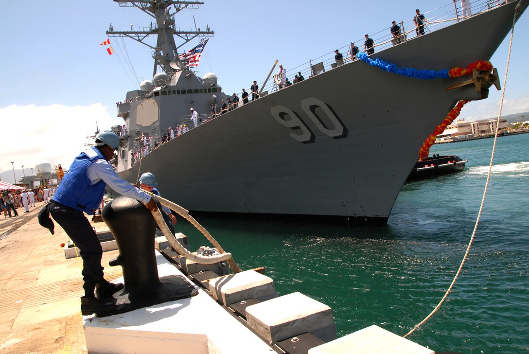 File Photo of USS Chafee at Dock