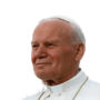 Saint Pope John Paul II file photo, adapted from image at archives.gov