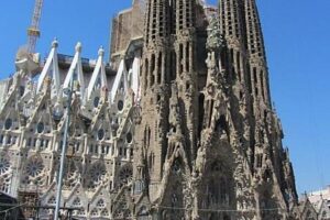 File Photo of Sagrada Familia Catholic Church in Spain, adapted from cia.gov image