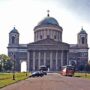 Primatial Basilica of the Assumption of the Blessed Virgin Mary and St Adalbert, also known as the Basilica of Esztergom, in Hungary; photo adapted from cia.gov image