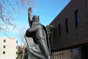 "We're # 1" Moses Sculpture at Notre Dame