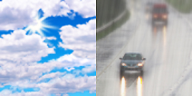 Weather Icons, Partly Sunny and Partly Rain