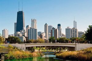 File Photo of Chicago Skyline, adapted from image at recreation.gov