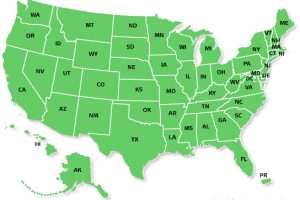 U.S. Map, adapted from image at usda.gov