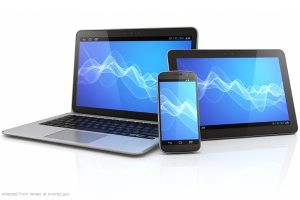 File Photo of Computer, Tablet and Cellphone, adapted from image at energy.gov