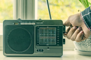 Radio and Hand Turning Dial, adapted from image at cdc.gov
